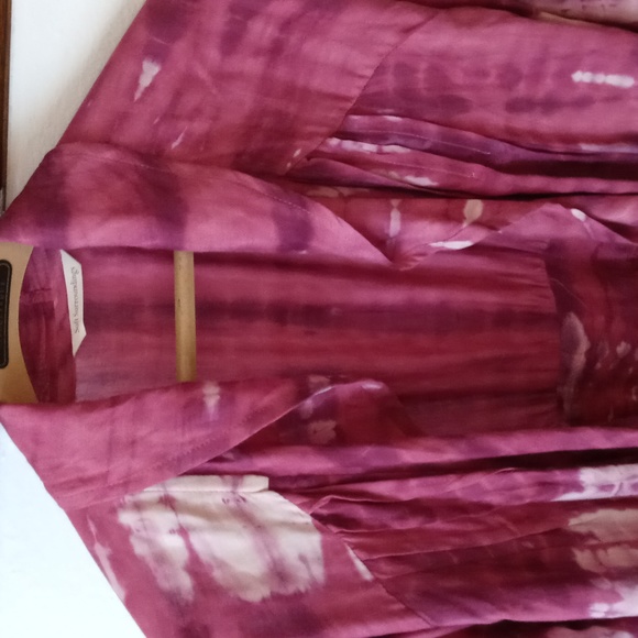 Sale Last Chance🎉Soft Surroundings Mauve tie-dye cover up - Picture 2 of 5